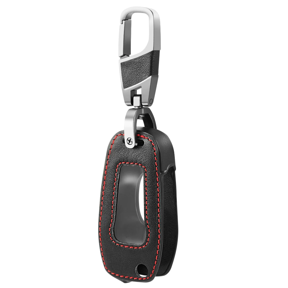 1 Pcs Car Key Case Cover Leather Bag 3Buttons Holder Chain For Ford F-150 250 350 Explorer Ranger KA Fiesta Mondeo Eco Sport | Автомобили