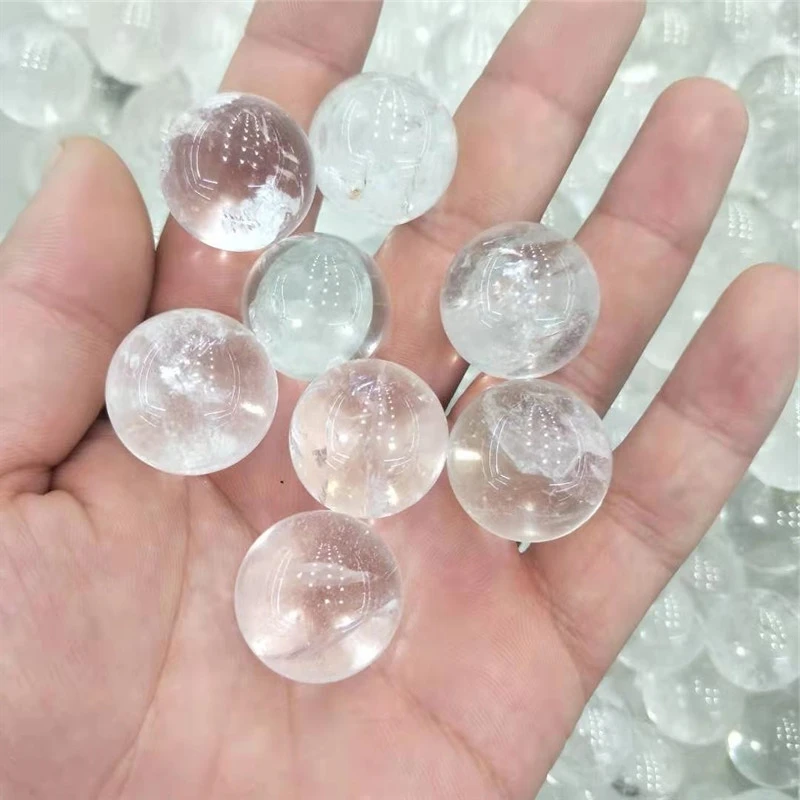 

8 шт., оптовая продажа, Каменные Шары, камни лечебные, энергетический прозрачный кварцевый шар 20 мм