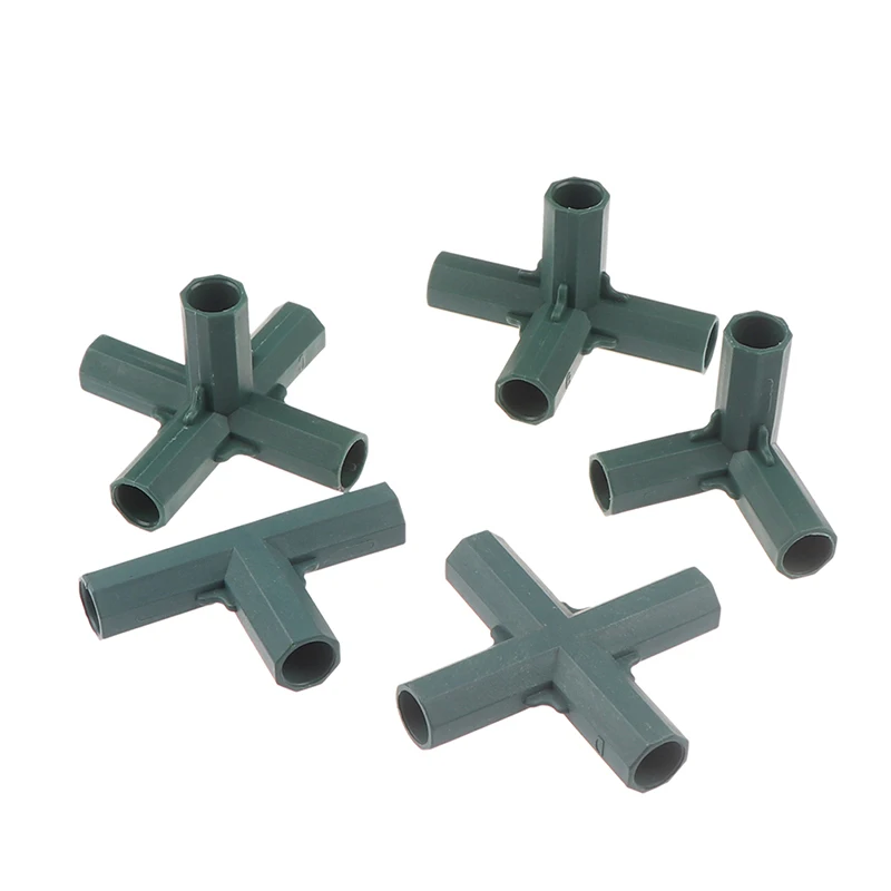 

5 types 1*16mm Fitting Stable Support Heavy Duty Greenhouse Frame Building Connector Right Angle 3 4 5-way Connector Garden Tool