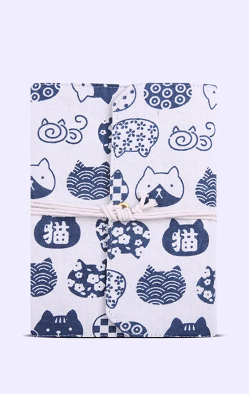 A6 A5 Journal Notebook Cloth Cover Dot Blank Line Drawing Loose-leaf Daily Binder Notepad Planner Agenda Book School Supplies | Канцтовары