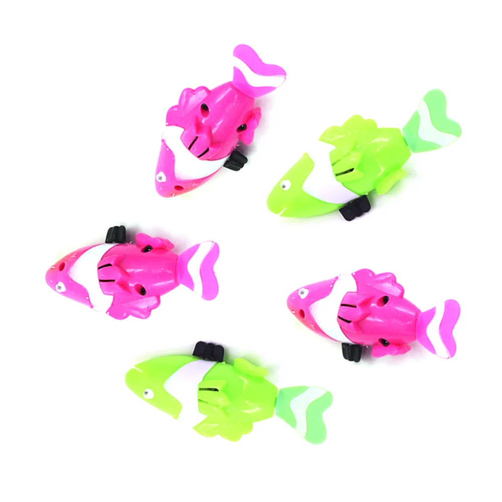 

5Pcs Pool Wind Up Bath Toys Fishes Swimming Tub Bathtub Play Clockwork Play Kid Educational Water Toys (Random Color)