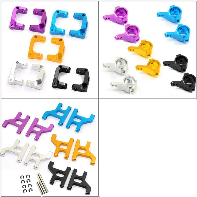 Juego de brazo de suspensi&oacute;n portabuje de direcci&oacute;n delantera de Metal, copa C, para 1/10 coche trepador de control remoto Tamiya CC01, CC-01 piezas de mejora-1