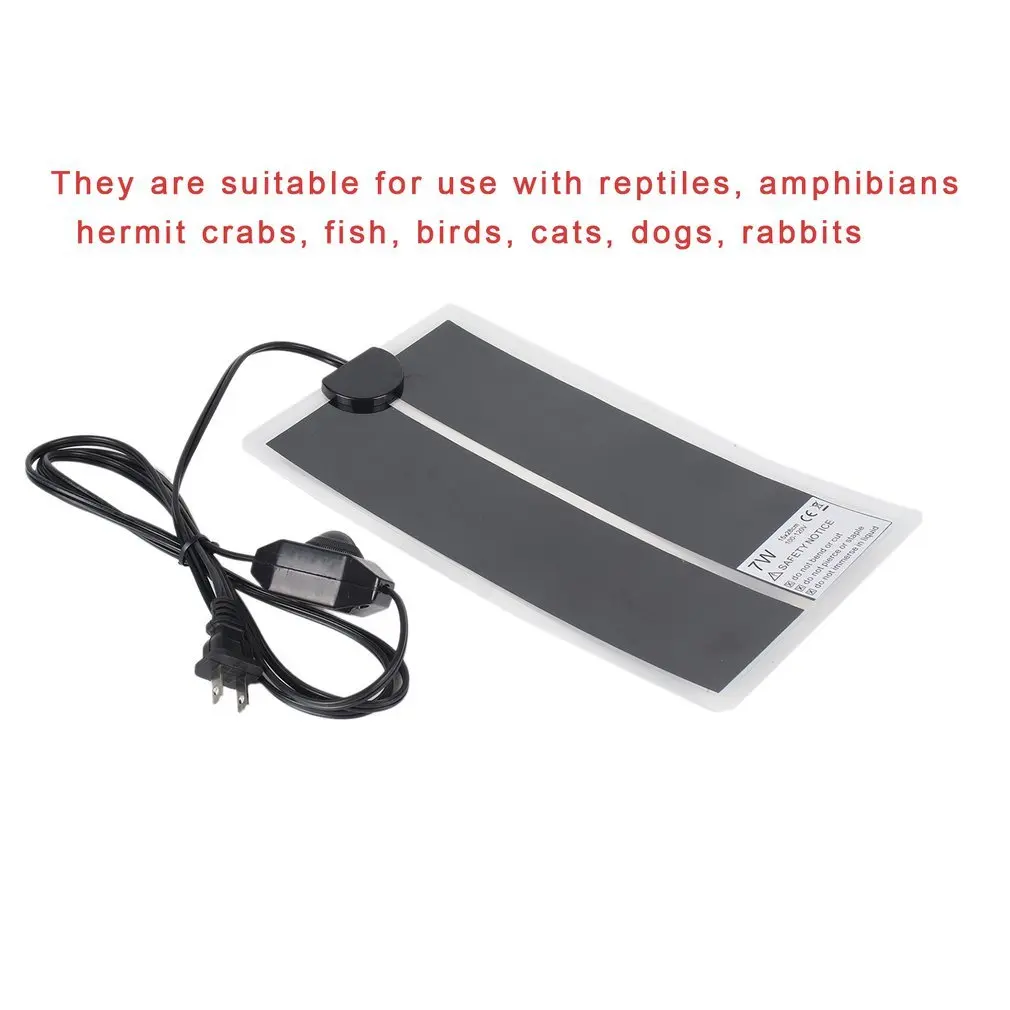 

1pcs 2017 Heat Mat 15x28cm 7W Reptile Brooder Incubator Pet Heating Pad Brew EU Plug For Dog Cat Bed drop shipping