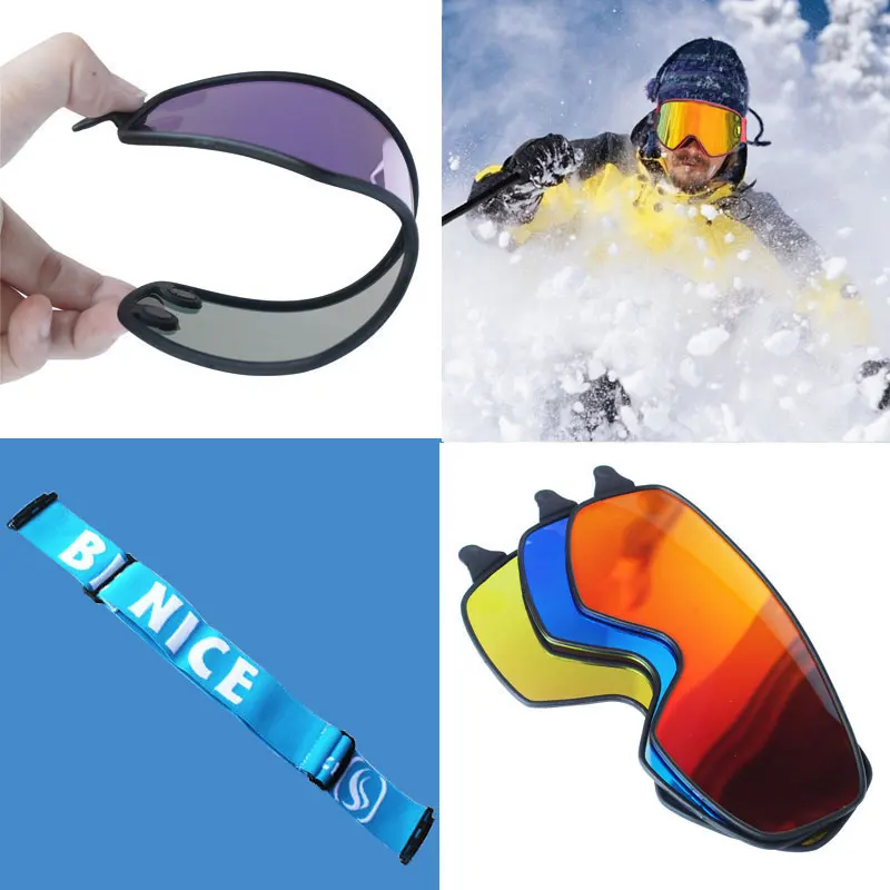 2019 лыжные очки 2 в 1 с магнитными линзами двойного назначения для ночного катания