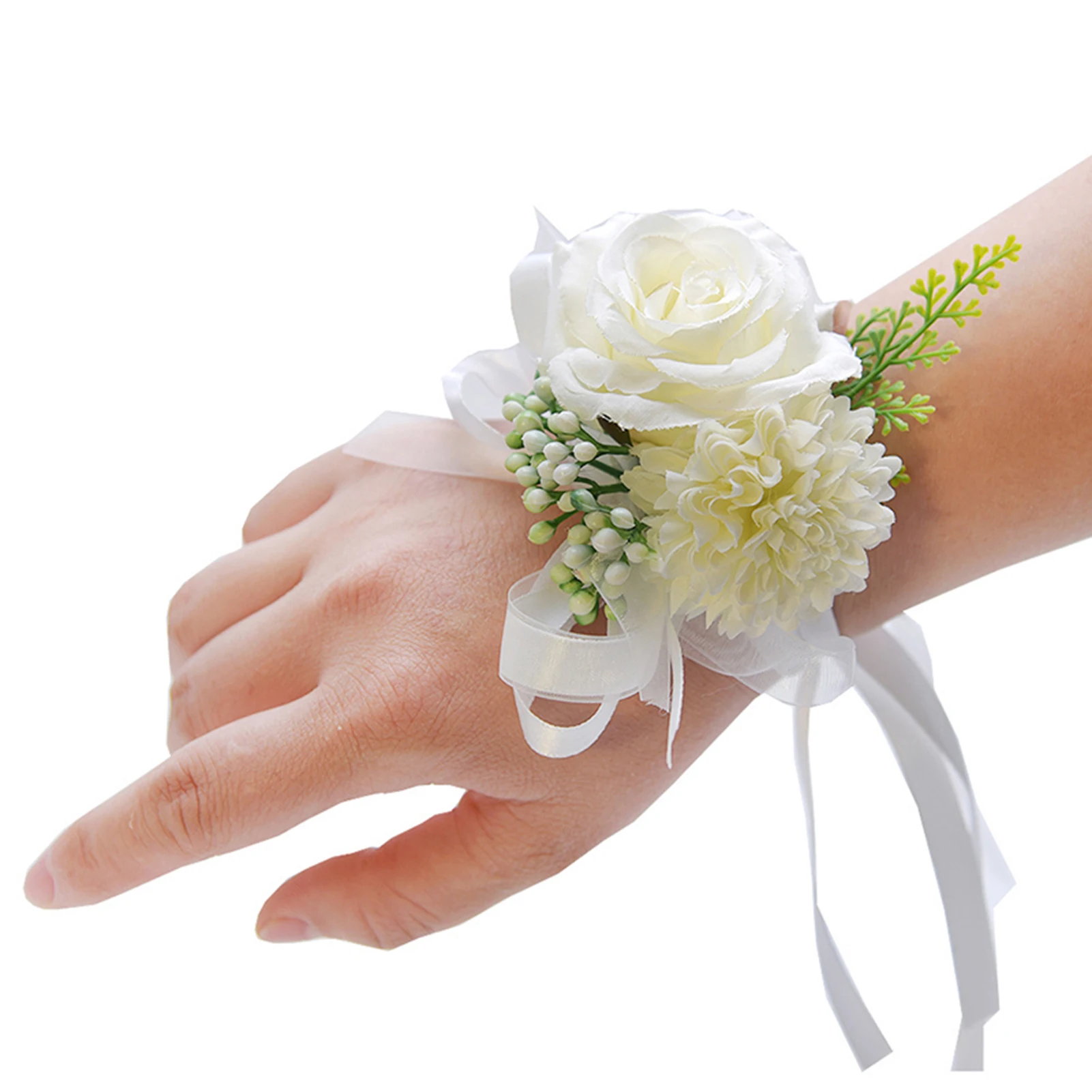 

Hot Wrist Flower Bride and Groom Wedding Companion Gifts Suitable for Prom Party Wedding School Reunion