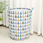 Складная корзина для грязной одежды из хлопка и льна
