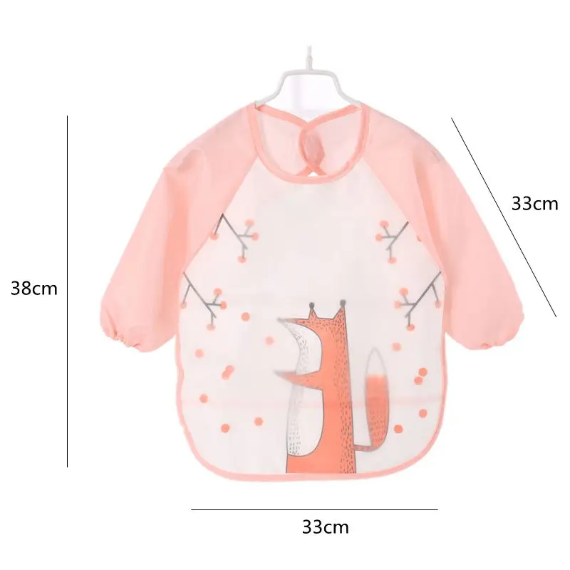 EVA Baby Bibs with Long Sleeves for Children Feeding Infant Overclothes Bandana Waterproof Bib Apron Toddler Scarves | Детская одежда и