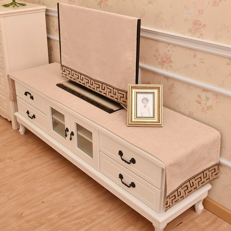 Простая скатерть для телевизора тканевое покрытие прямоугольное дома гостиной