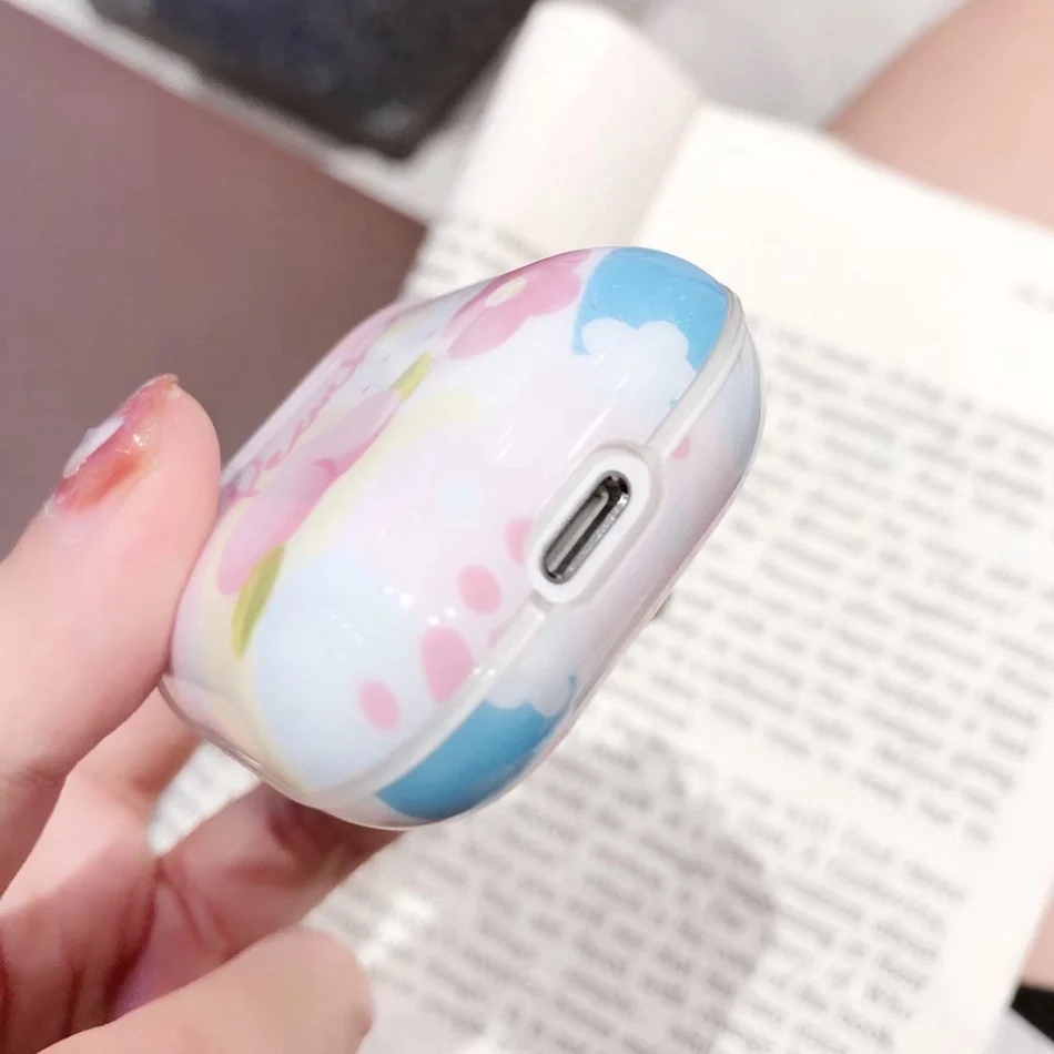 Беспроводной чехол для наушников для Airpods, чехол, Роскошный милый цветок, чехол для наушников для Apple Air Pods 2, чехол, защита, аксессуары для кожи