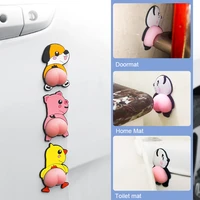 2pieces 3d anime wall stickers cute butt body anti scratch home decor anti collision doormat waterproof protective car sticker