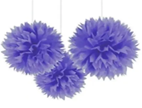 

Paper Pompom Flower Vine Ornament 25 Cm-Purple