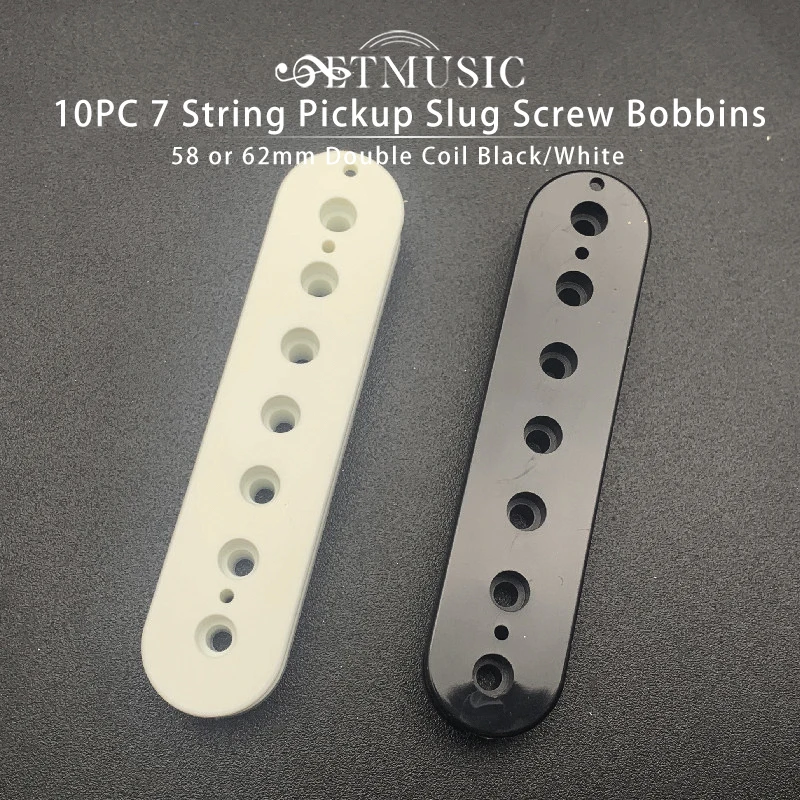 

10PCS/LOT 7 String Electric Guitar Pickup Humbucker Screw Bobbin / Double Coil Pickup 58 or 62mm Screw Bobbin Black White
