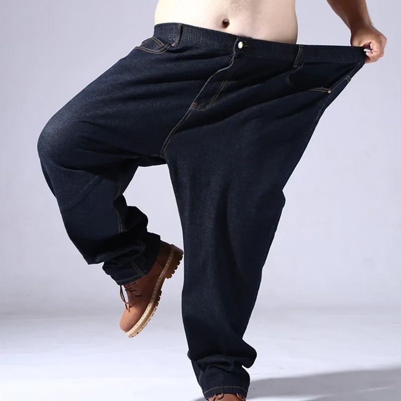 Зимние джинсы мужские прямые толстые брюки супер большие разработаны специально