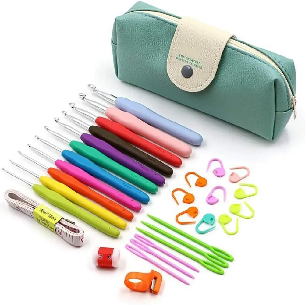 

Набор крючков для вязания, 30 шт./компл., переносные, экономичные, эргономичные, из мягкой термопластичной резины, с нескользящей ручкой, полн...