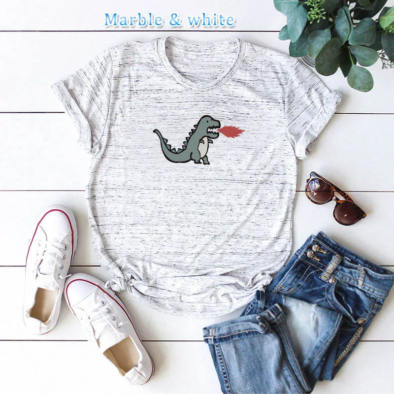 Размера плюс футболка S-5XL Новый Прекрасный дракон с буквенным принтом Футболка