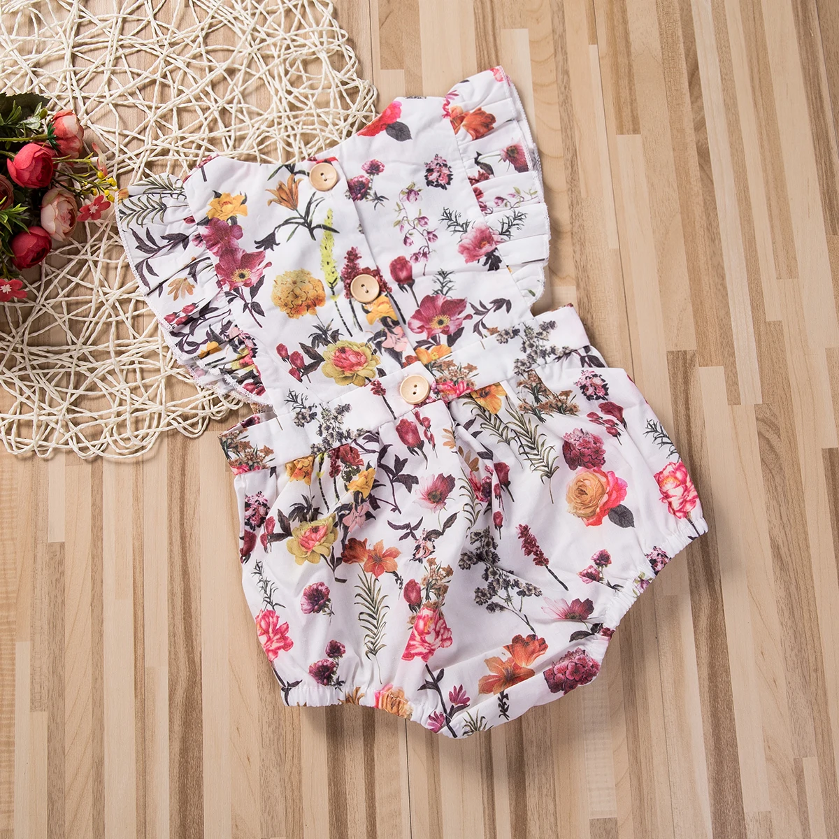 Детский комбинезон с оборками без рукавов на возраст 0 24 месяца|Боди для малышек| |