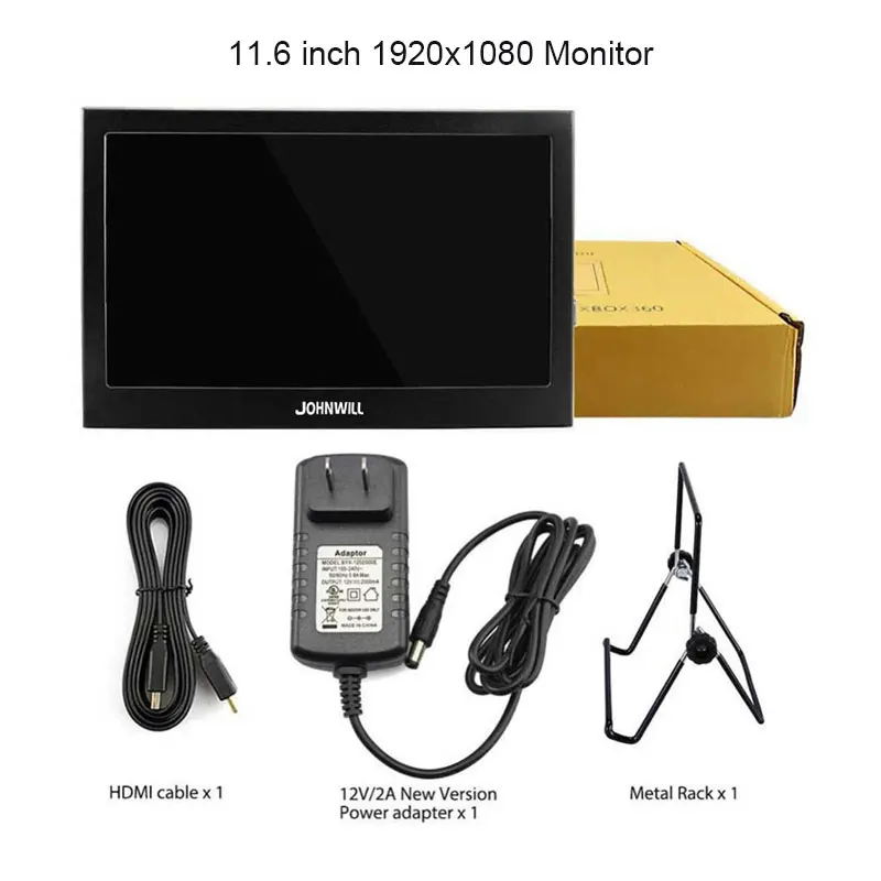 11.6 inch 1920x1080 Портативный игровой монитор ПК 11,6 дюймов ЖК-дисплей экран 1080P ips HD mini VGA HDMI компьютерный монитор для ноутбука Raspberry Pi PS4 - Цвет: 11.6 inch 1920x1080