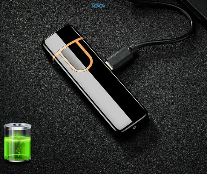 Ветронепроницаемая Зажигалка для зарядки ультра тонкая Персонализированная