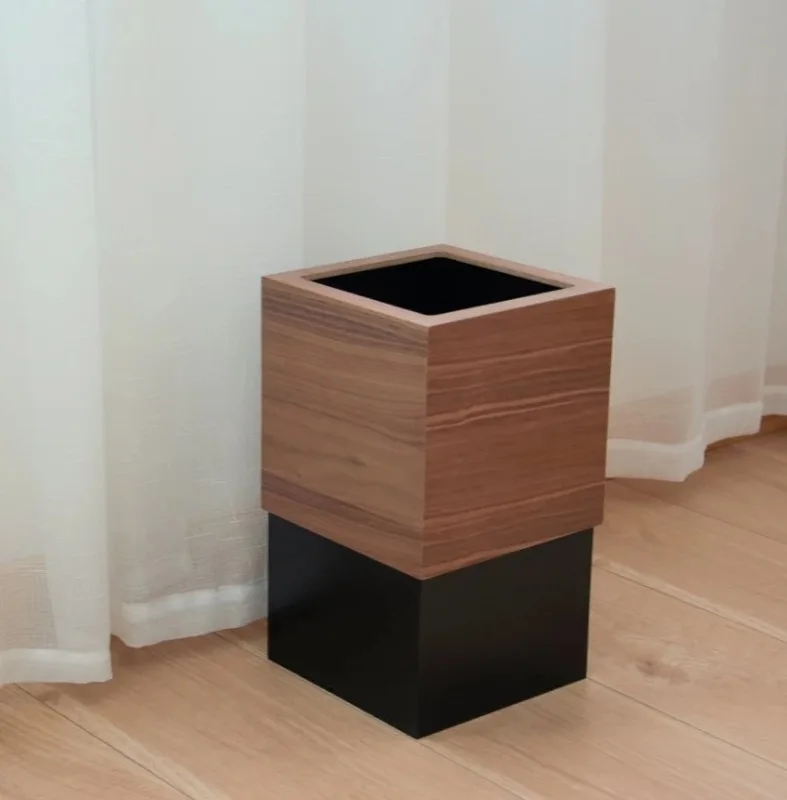 2019 роскошные аксессуары для украшения дома деревянный мусорный бак корзина