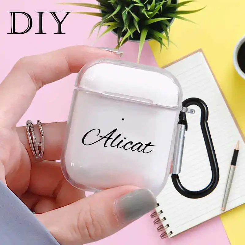 

Custom Name Photo Cute Earphones Cases for Apple Airpods 1 2 3 Pro Bluetooth Wireless Headphone Headset Individuality Cover