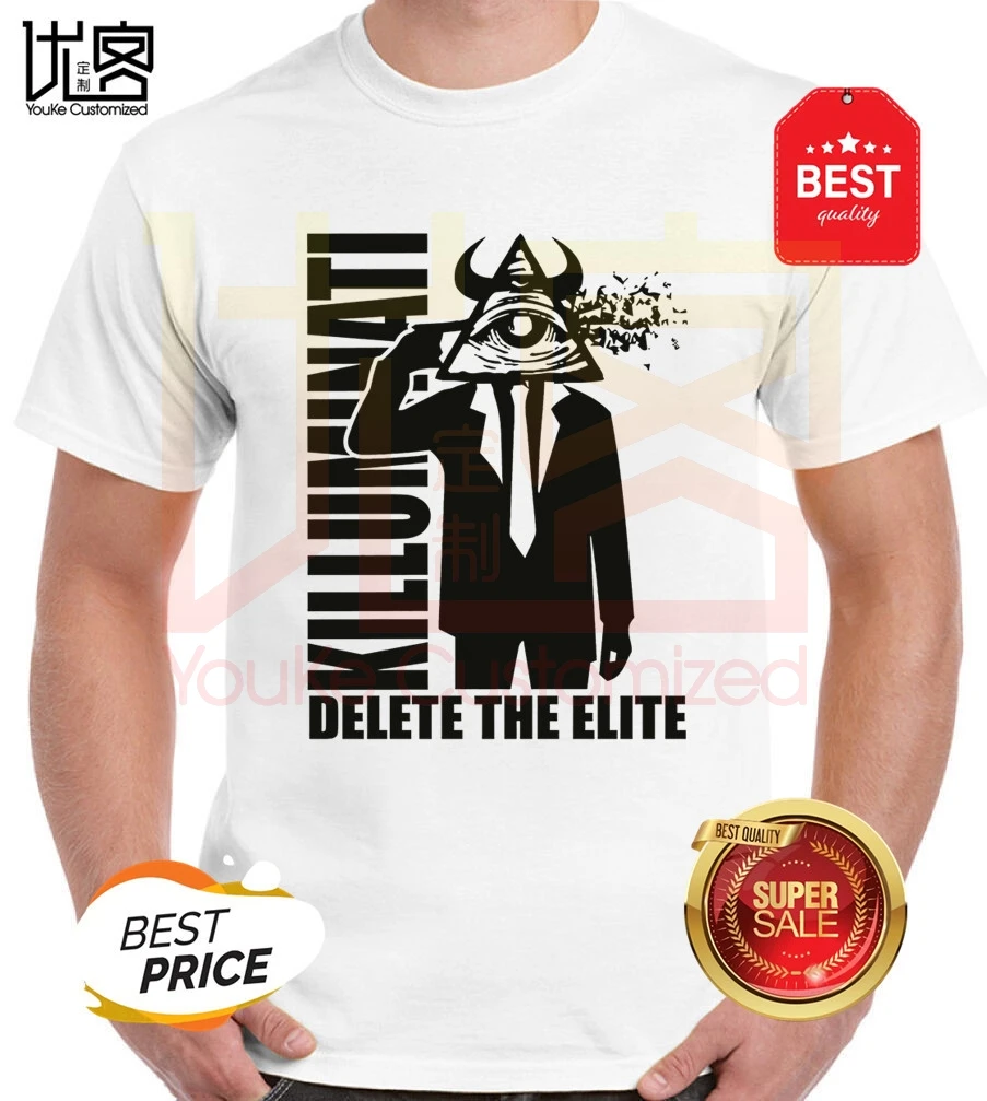 Killuminati Иллюминаты футболка новый мировой порядок глаз Traingle символ Mason Топ крутая