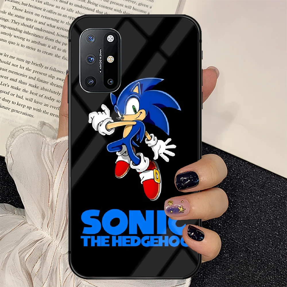 

Cartoon Sonic the Hedgehogs Phone Tempered Glass Case Cover For Oneplus 5 6 7 8 9 Nord T Pro Hot Cell Prime