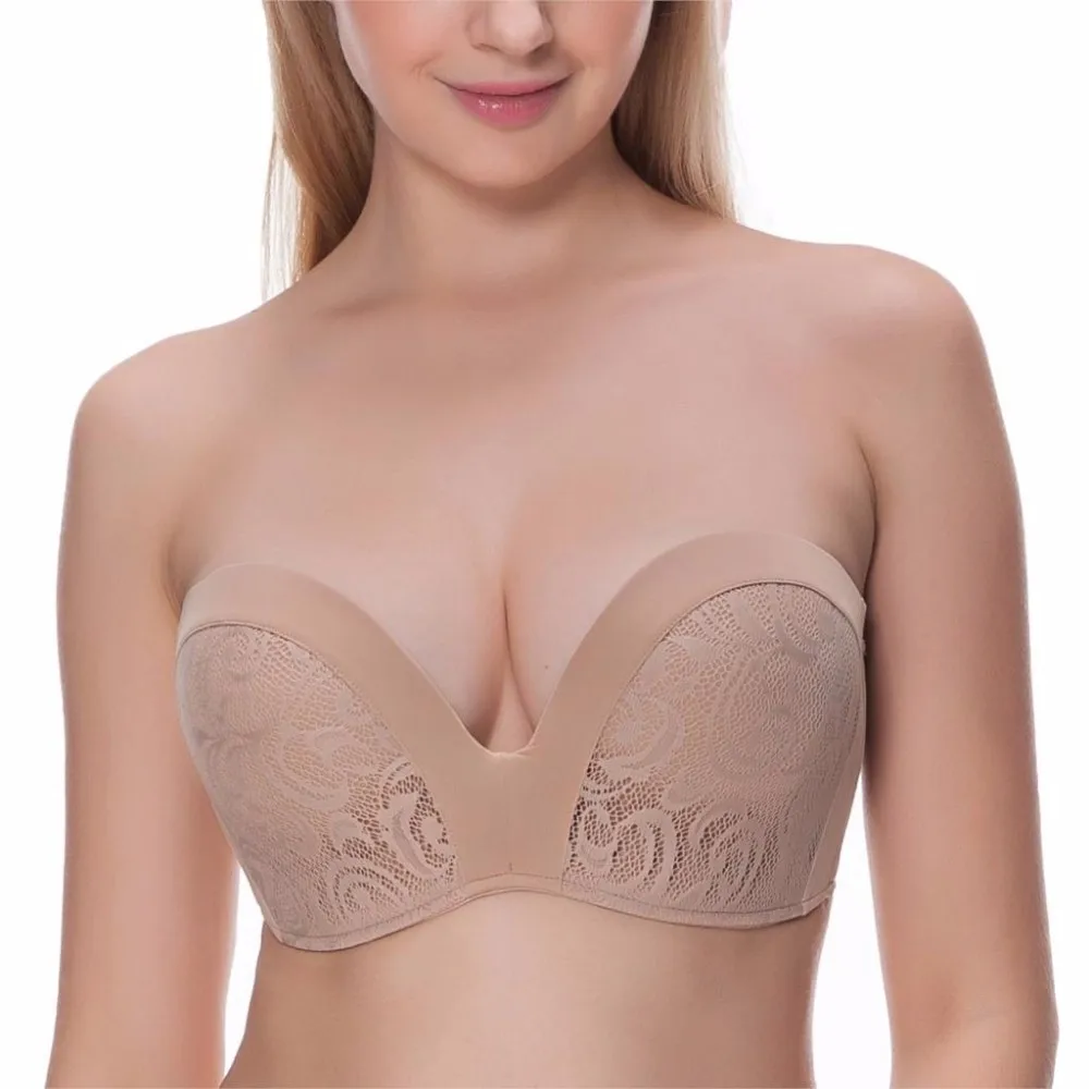 Прямая поставка Женский Противоскользящий бюстгальтер без бретелек в форме