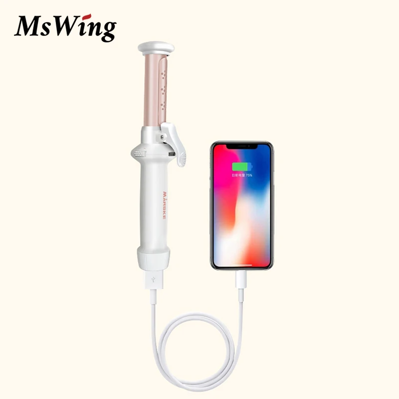 Прямая поставка миниатюрные беспроводные керамические щипцы для завивки волос с