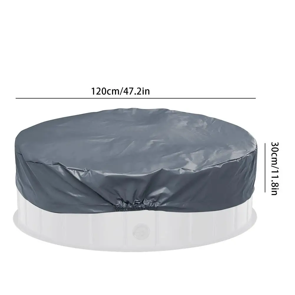 

PVC Round Swimming Pool Cover Foldable Children's Pet Swimming Pool Cover Pool Dustproof Tarpaulin Keep Water Temperature