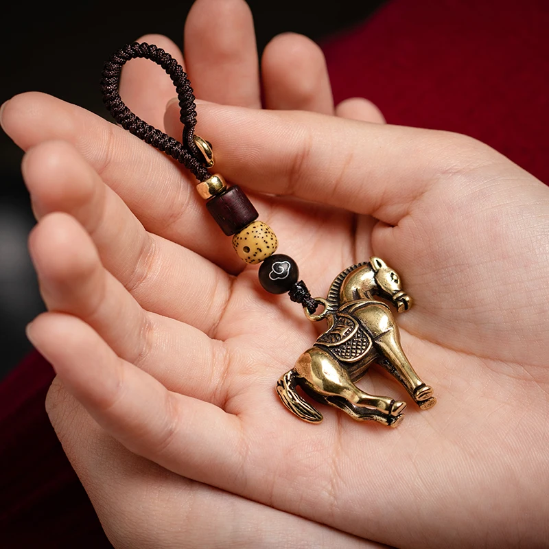 Бронзовые знак зодиака лошадь животные автомобильные брелки подвески старинные