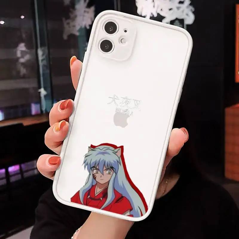 

Anime Inuyasha soft shell Phone Cases matte transparent For iphone 7 8 11 12 plus mini x xs xr pro max cover