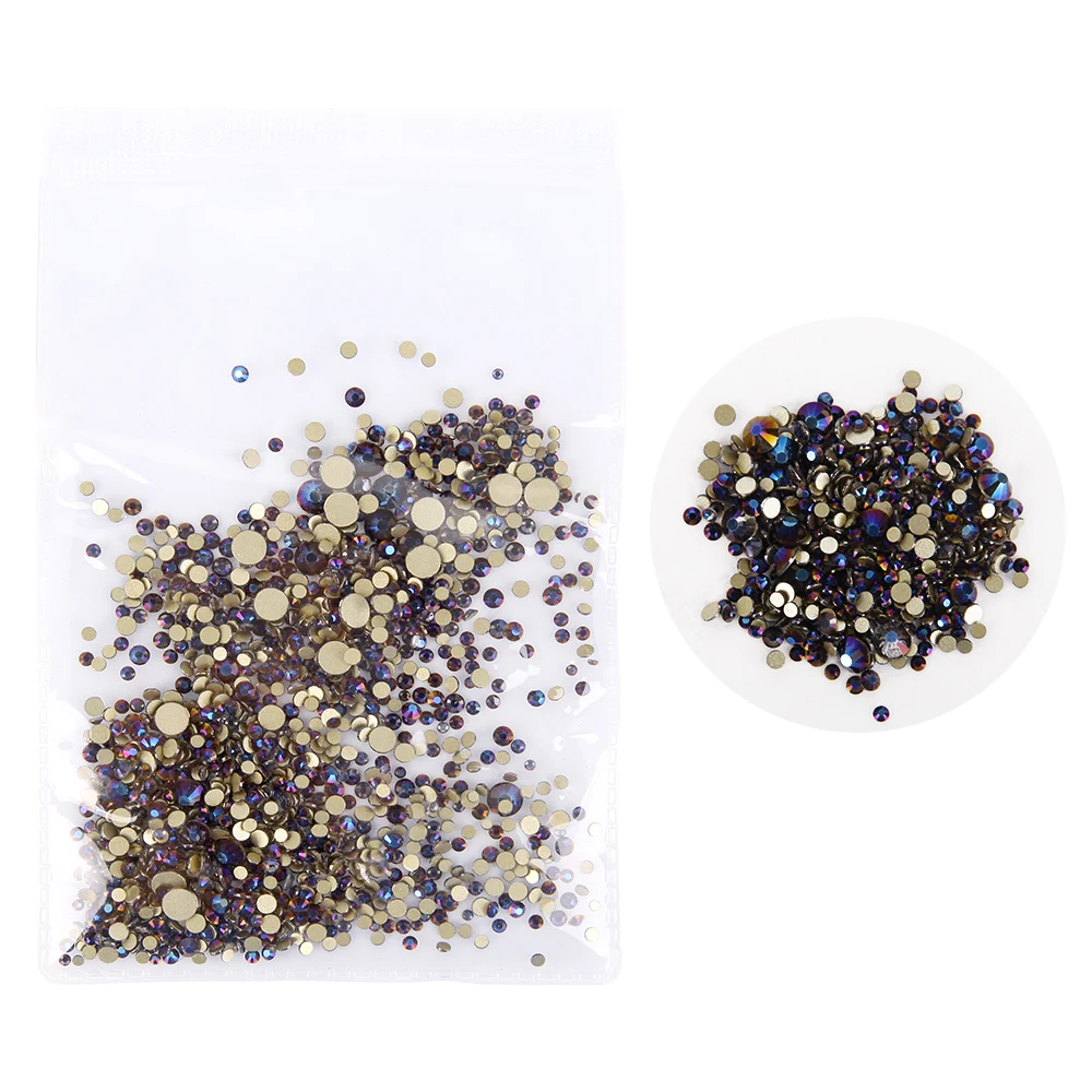 1440 шт./упак. с украшением в виде кристаллов полимерные Стразы плоские оборота для