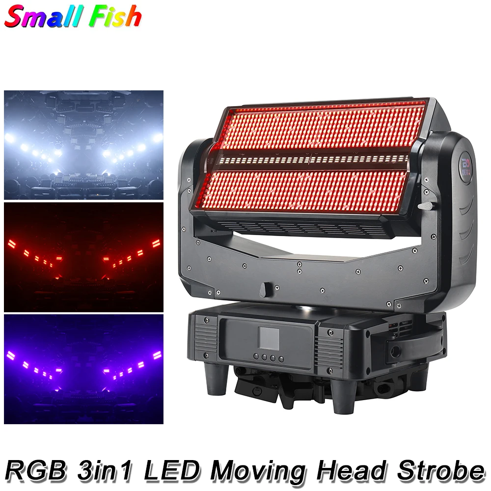 

768 pcs RGB 3in1 LED Moving Head Strobe Light Stage 96X10W Single White Light Disco DJ led Music Party Wash Effect Strobe Light