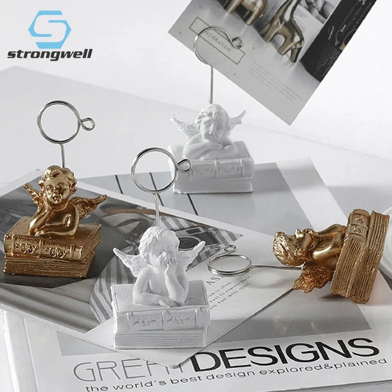 Strongwell Европейская папка с ангелом и сообщениями полимерное ремесло фото-зажим