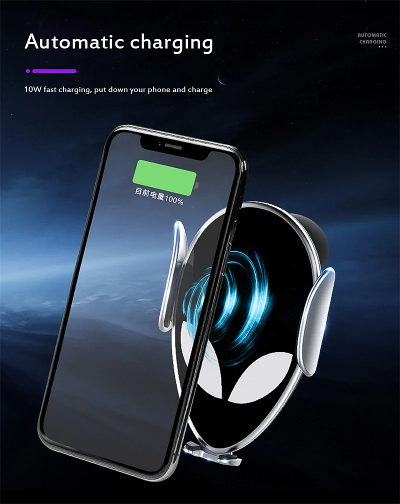 Qi 10 Вт беспроводное автомобильное зарядное устройство для iPhone 11 Pro Max XR зарядное устройство для телефона для samsung S10 Xiaomi Быстрая зарядка Автомобильный держатель для телефона зарядное устройство