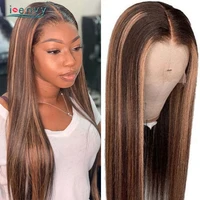 highlight wig human hair honey blonde lace front wigs ombre straight brazilian lace frontal wig human hair transparent front wig