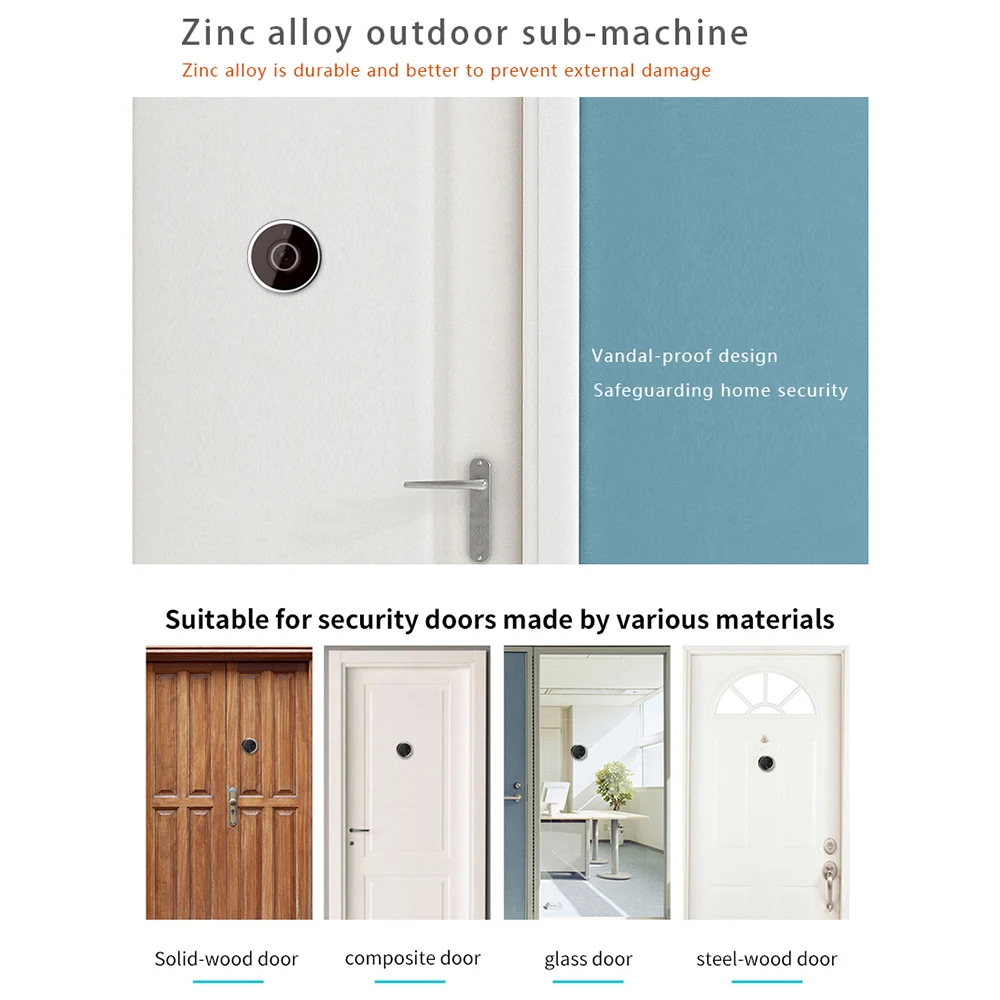 

3.5 inch LCD Digital Doorbell 120 Degree Color Screen Door Eye Doorbell Electronic Peephole Door Camera Viewer Outdoor Door Bell