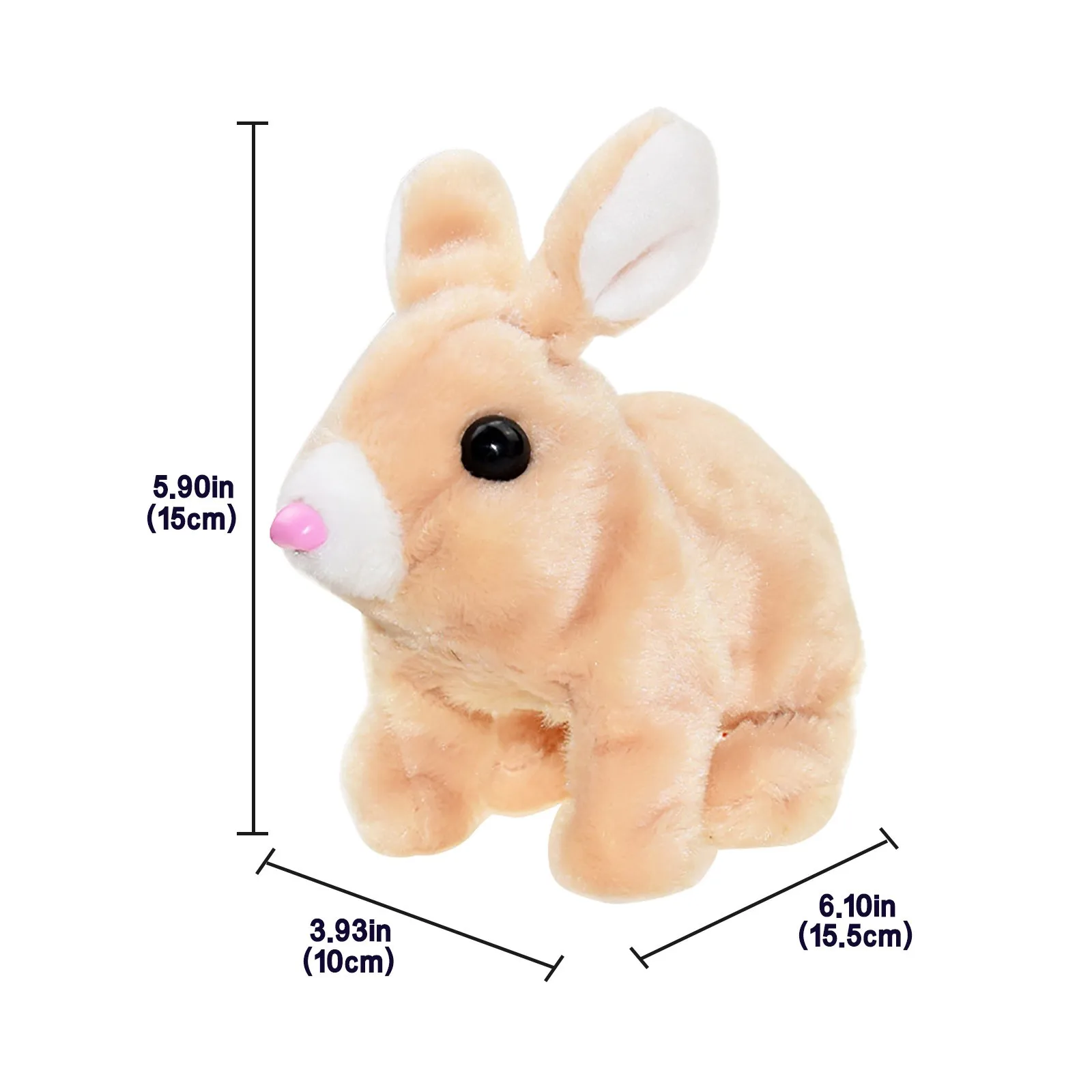 

Soft Simulation Toy Plush Electronic Bunny Kids Stand Jumping & Sound Interactive Rabbit Toy Gifts Cute Animal Plush Toys