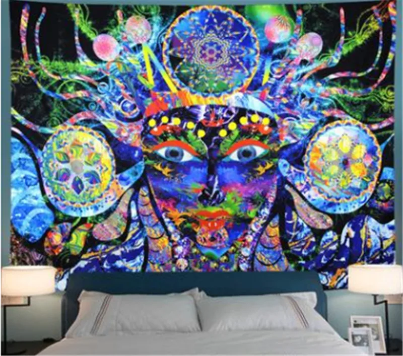 Психоделические крепление гобелен с монстром искусства на стене дома Одеяло