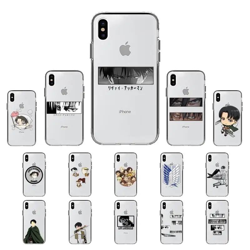 

YNDFCNB Attack On Titan Levi Ackerman Phone Case for iPhone 11 12 13 mini pro XS MAX 8 7 6 6S Plus X 5S SE 2020 XR case