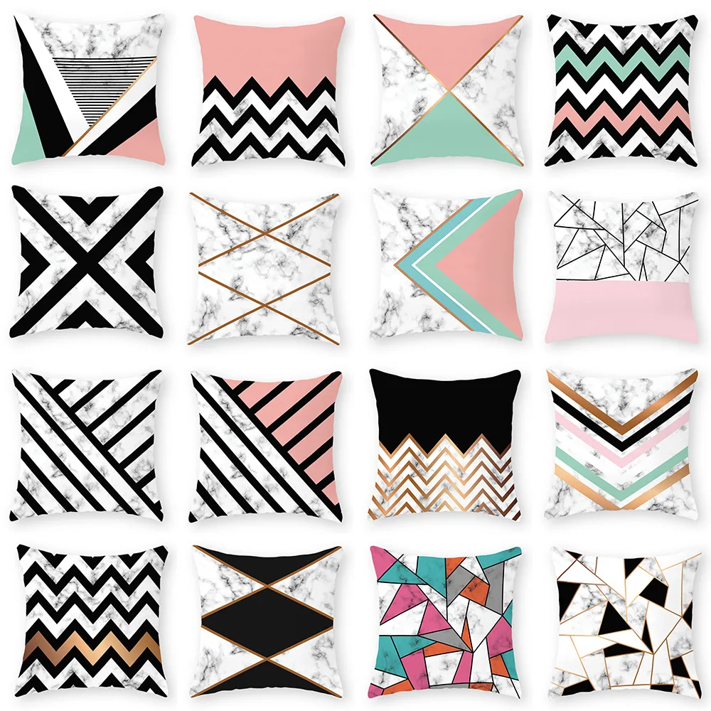 

Brand New Throw Pillow Cover 18x18 Simple Abstract Line Drawings Cushion Case Decorative Pillows Case Modern Livingroom Sofa