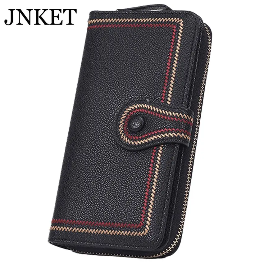 

Модный женский кошелек JNKET из искусственной кожи, Длинный кошелек, кошелек для монет, держатель для карт, чехол для заметок