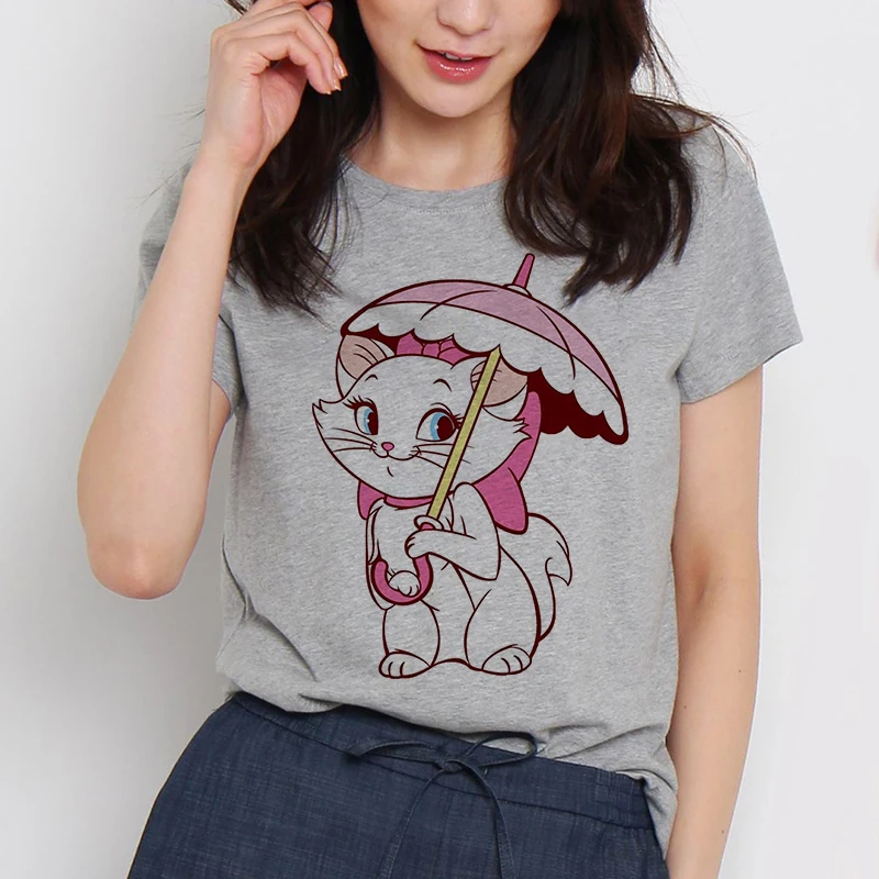 Женская одежда в Корейском стиле коллекция 2020 года летняя с принтом кота Kawaii