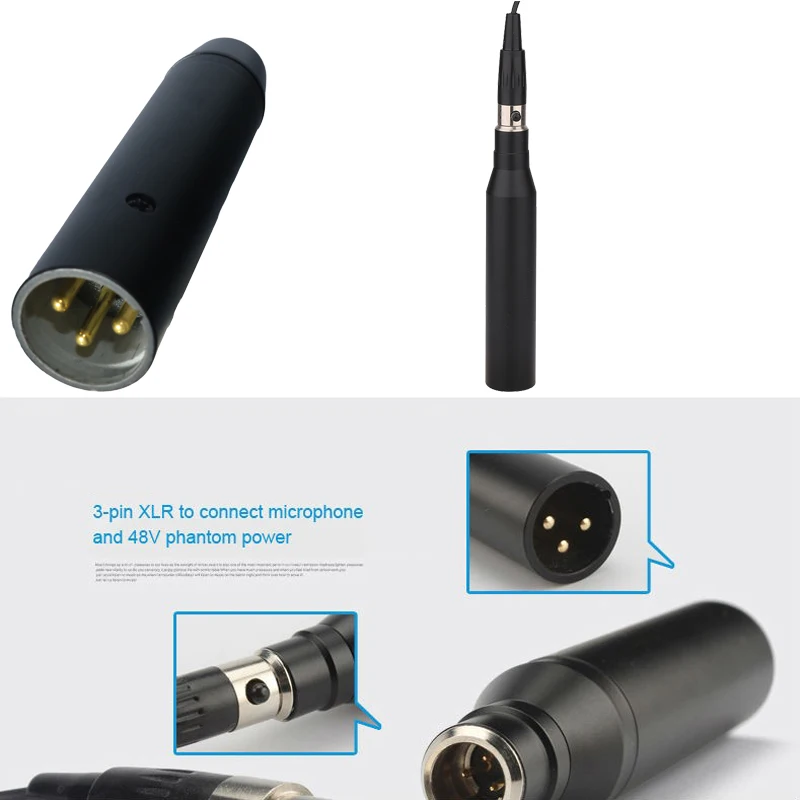 Переходник для микрофона 3 контактный мини кабель XLR в штекер конденсаторного