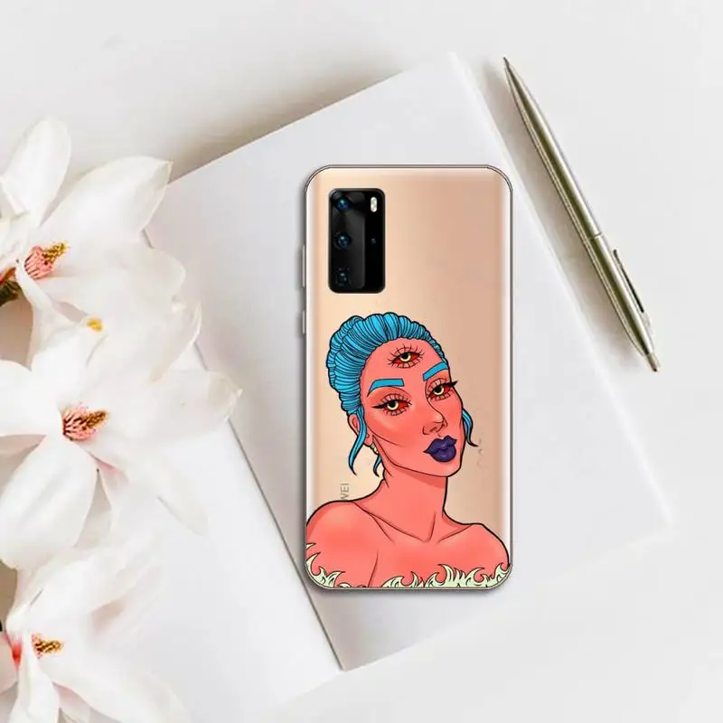 

Funny Letter Karma is A Phone Case Transparent for huawei honor P 40 30 20 lite Pro 10 i 8 9 x p smart 2019
