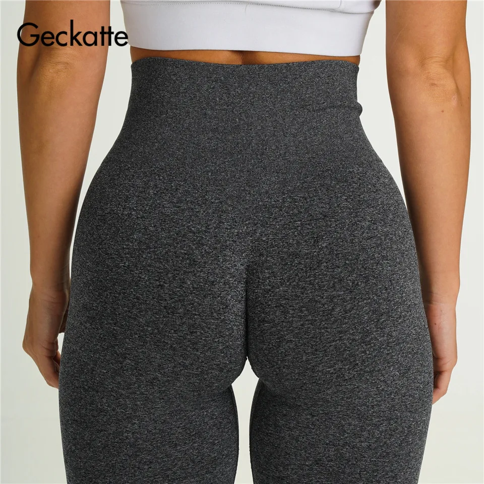 Женские спортивные Леггинсы Geckatte бесшовные леггинсы до щиколотки для тренировок
