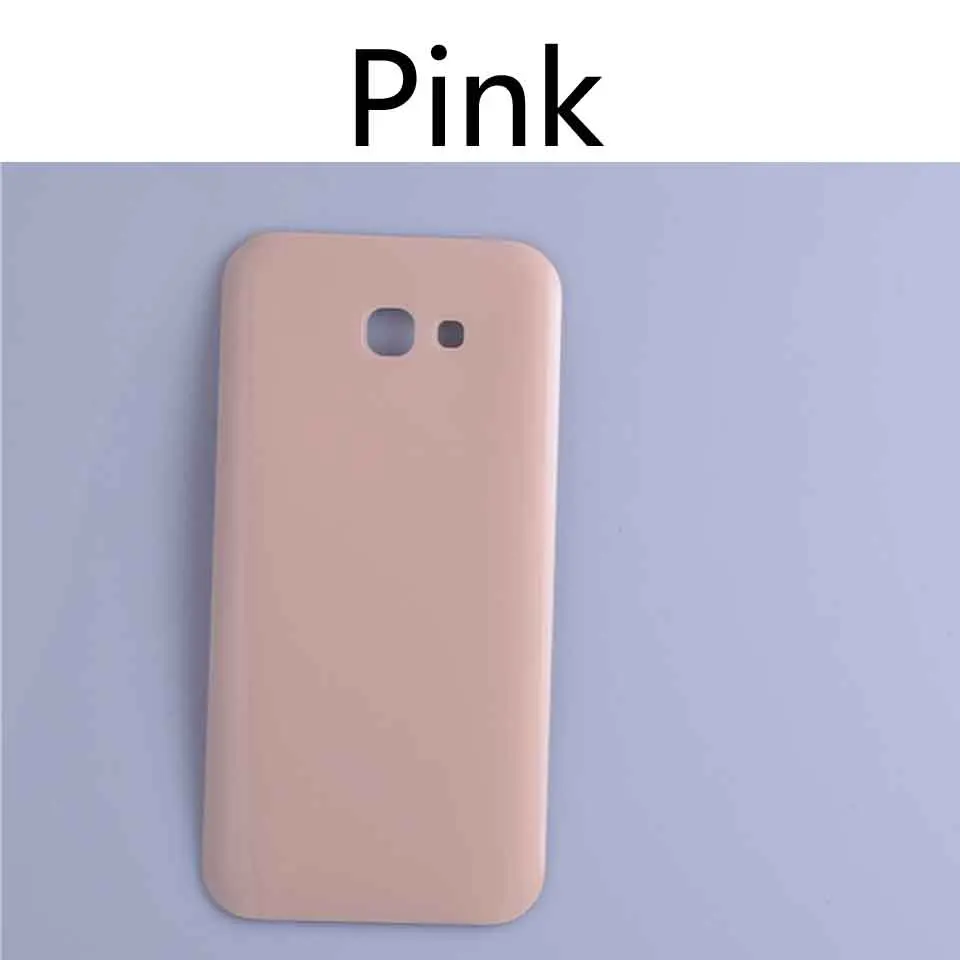Pink-No tool A720 для Samsung Galaxy A7 A720 A720F SM-A720F Корпус Крышка батарейного отсека задняя крышка задняя дверь Шасси Корпус Замена - Цвет: Pink-No tool