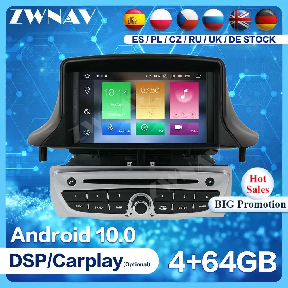 

Android 10 экран GPS для Renault Megane 3 Renault Fluence 2009 2010 2011 2012 2013 2014-2019 аудио Радио мультимедийный плеер