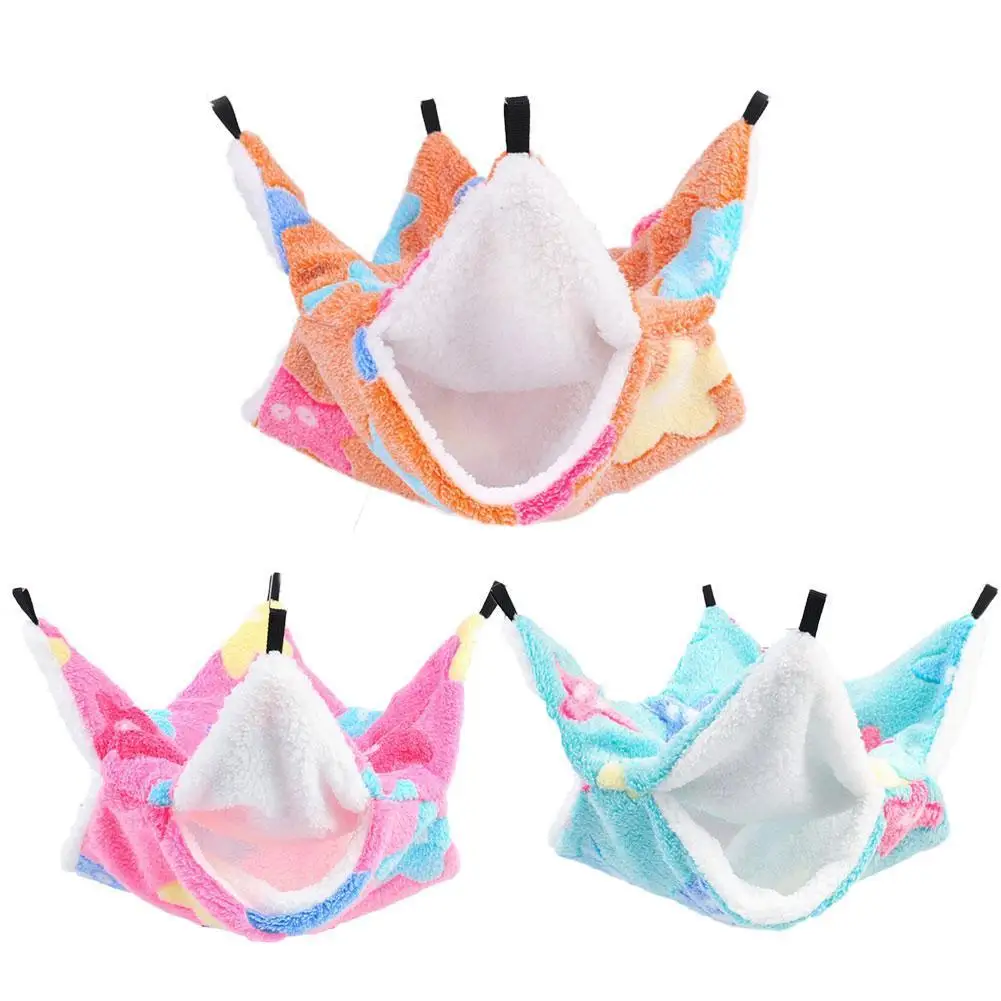 Белка Мед сумка коралловый флис теплая двойная гнездо слоя зимняя подвесной