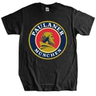 Мужская черная футболка Paulaner Munchen, футболка унисекс из хлопка, с надписью пиво, алкоголь, европейского размера